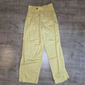 Banana Republic Linen Blend Yellow Pants